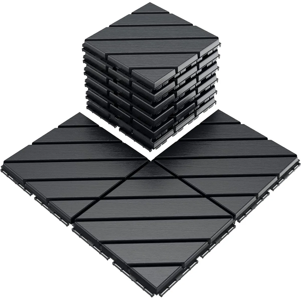 Diy Splicing Plastic Flooring for Indoor and Outdoor Use - 9-Piece Set