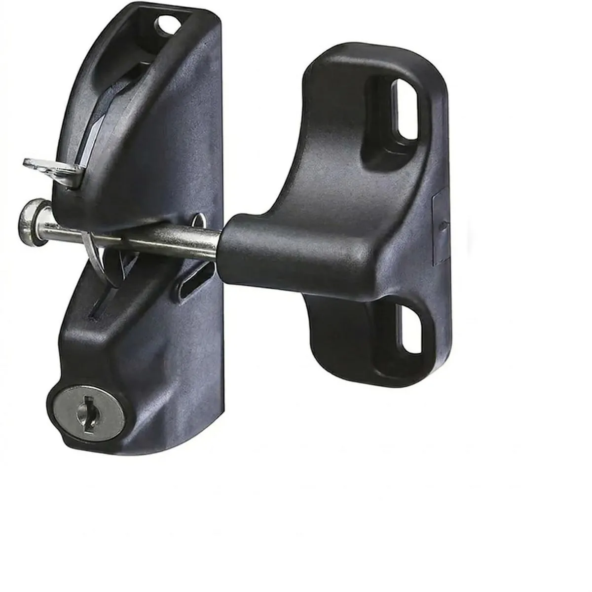 Double-Sided Keyed Gate Latch for Wood, Vinyl & Metal Fences
