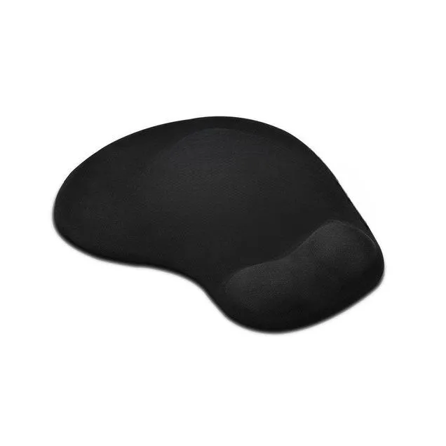Mouse Pad with Gel Wrist Support - Black