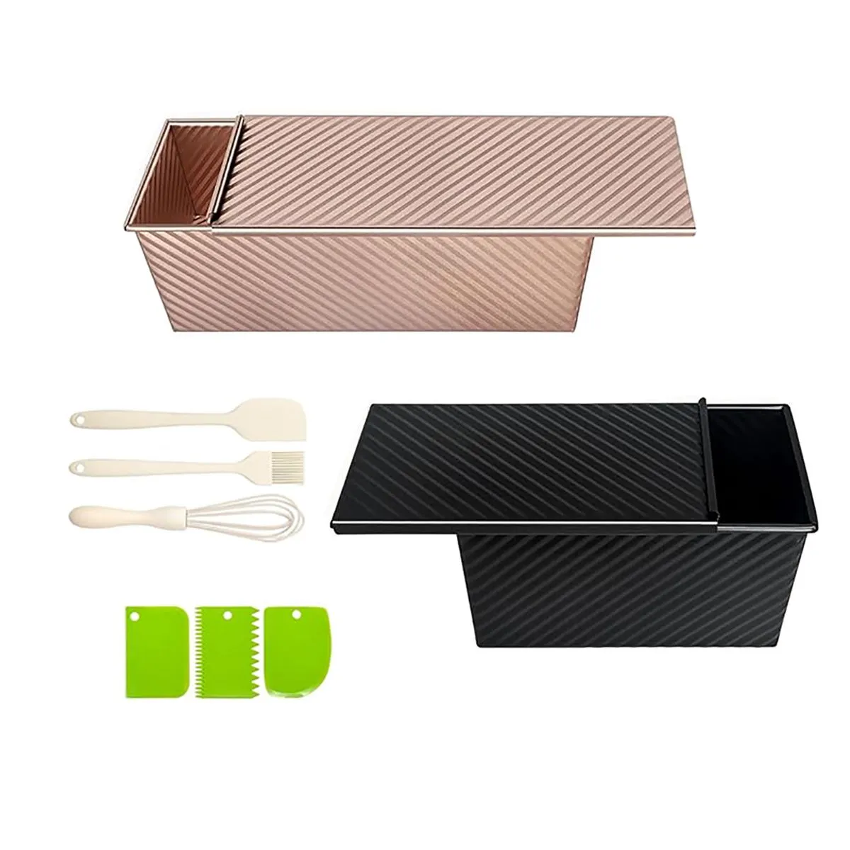 2Pack Loaf Pans With Lids Bread Molding Pan For Homemade Sandwich Sourdough