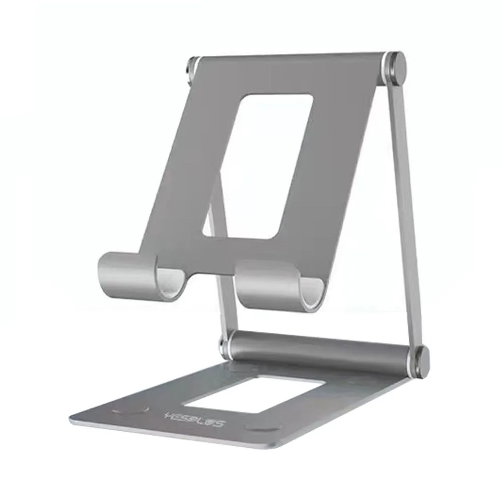 Aluminum Folding Stand for Mobile Phones and Tablets - Grey