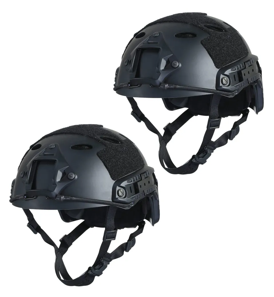 2-Pack Multi-functional Outdoor Black Tactical Helmet