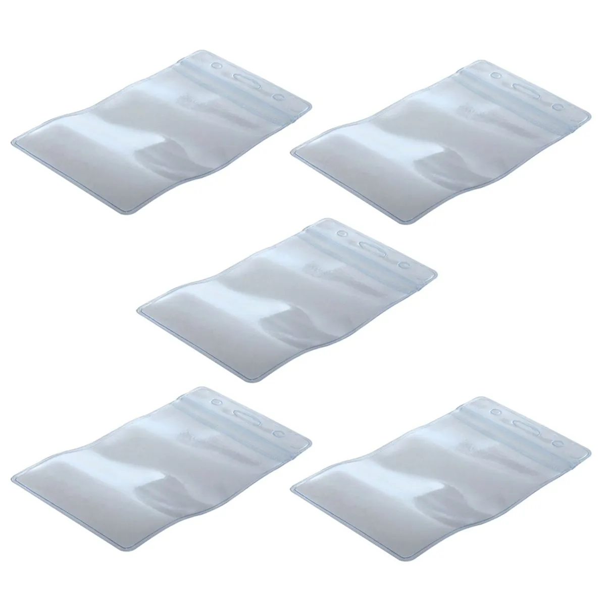 250 Pcs Clear Plastic Vertical Name Tag Badge ID Card Holders