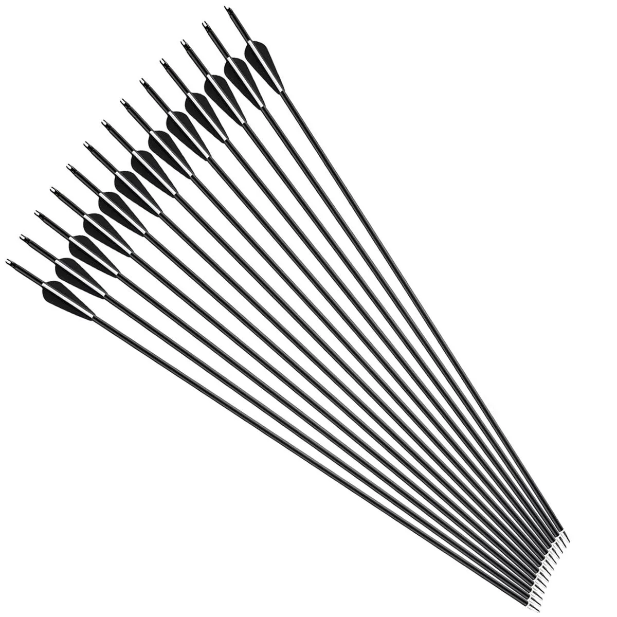 31.5" Carbon Arrows Hunting Arrows for Compound & Recurve Bow - Set of 12