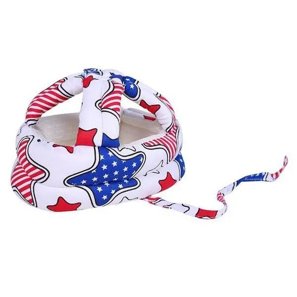 Baby Toddler Head Protective Cap - Safety First - Red & Blue Stars