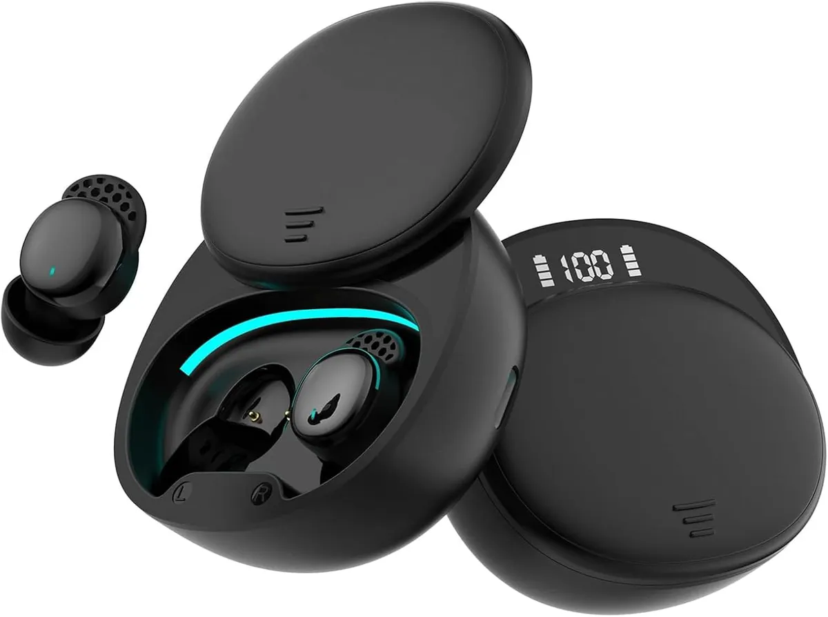 Sumvov Wireless Side Sleeper Sleep Earbuds Noise Isolation LED Screen - Black