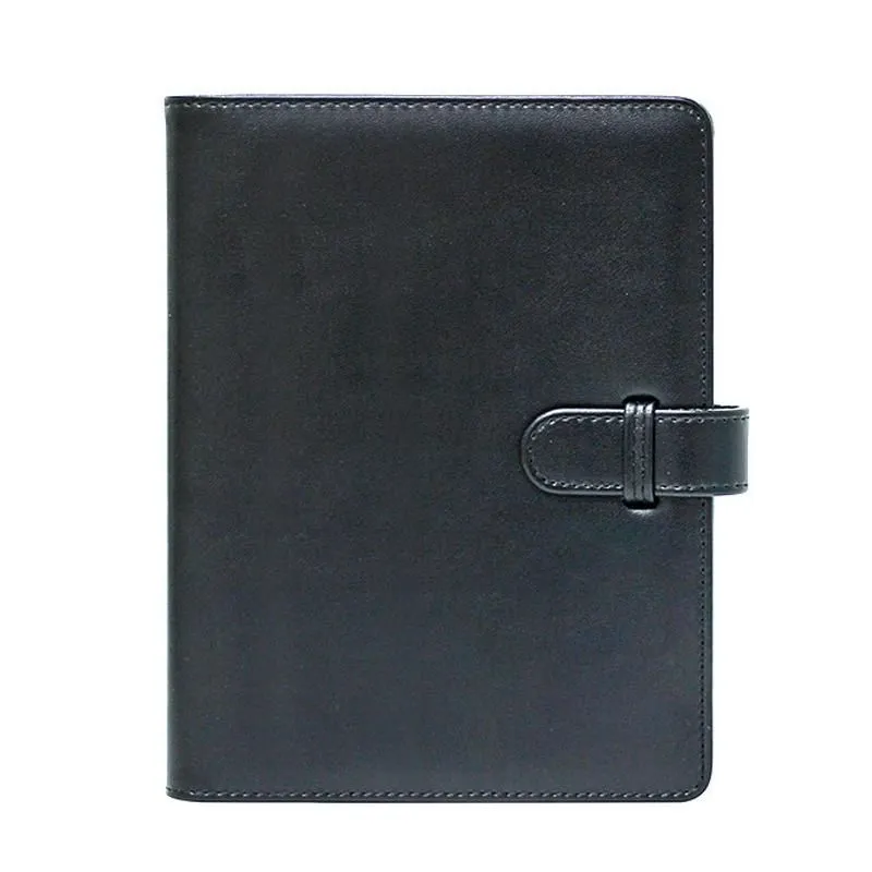 BasicX Vintage PU Leather Photo Album 128-Slot 6x8.4cm Pictures - Black