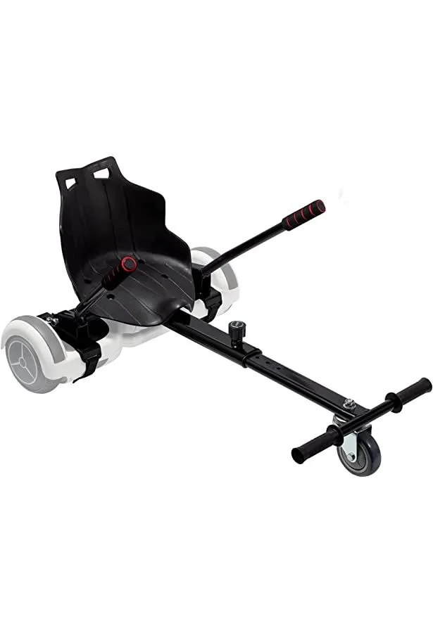 Adjustable Go Kart Cart HoverKart Stand Seat for Hoverboards - Black