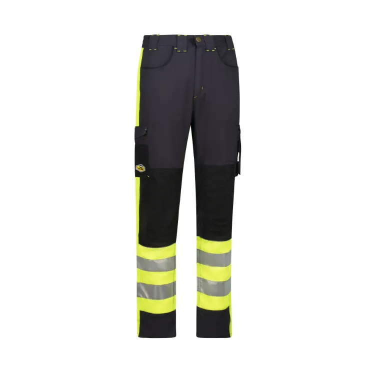 Rebel Men's Tech Gear Trousers NightGlo LIme and Gun Metal