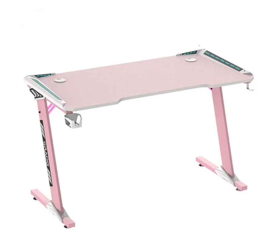 RGB ESport LED Portable Gaming Laptop Computer Study Desk - Pink
