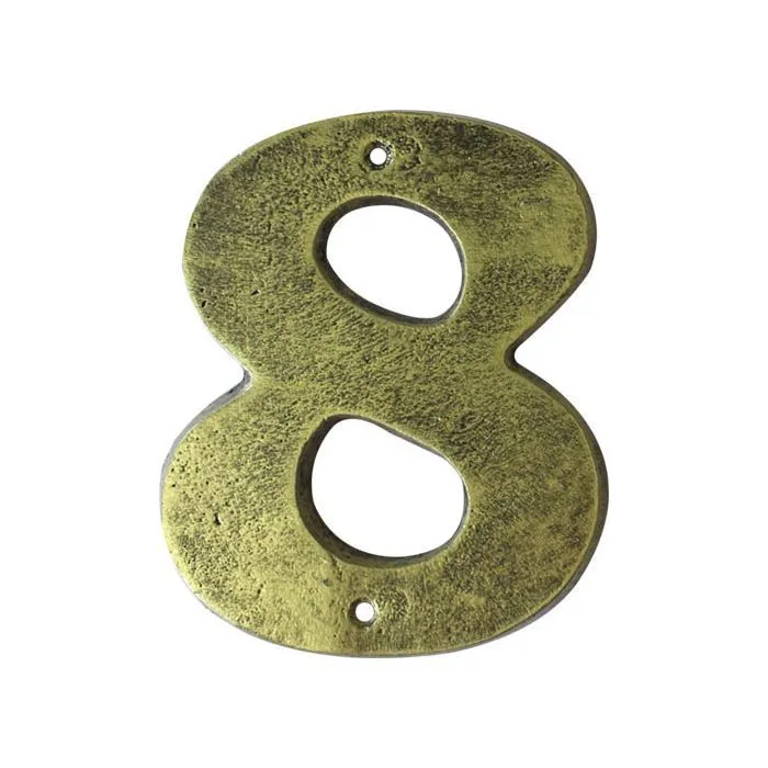 Antique Gold Numeral No .8 (200mm) - Gold