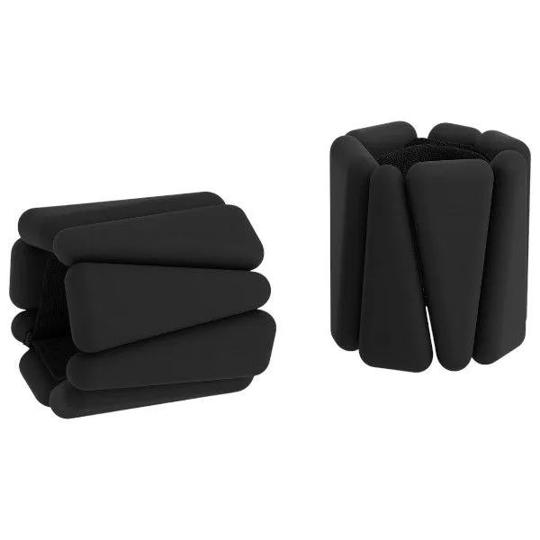 Weight Training Silicone Wrist Straps - 2 Pack - Black