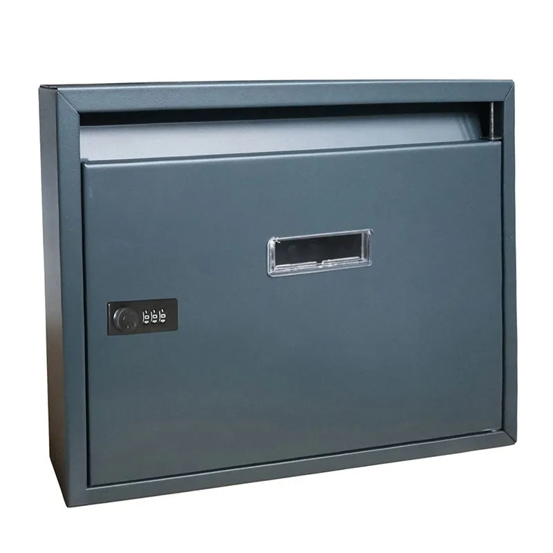 Mail Boxes Wall Mount Combination Lock Security Letter Box Metal Post Box - Blue