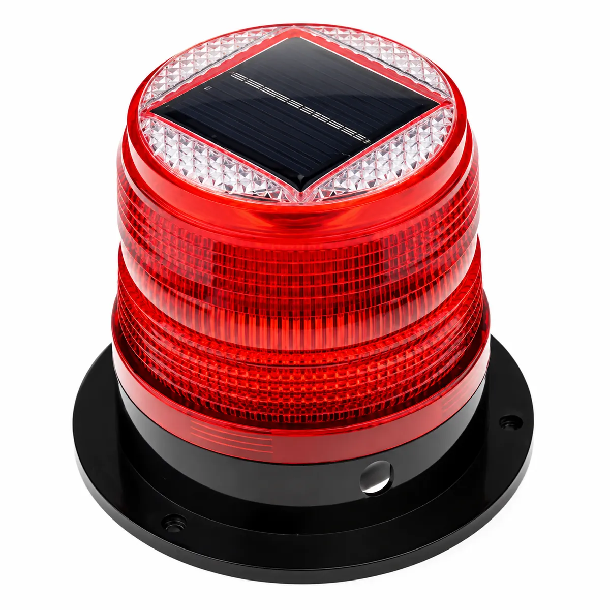 Solar Magnetic LED Strobe Warning Safety Flashing Light