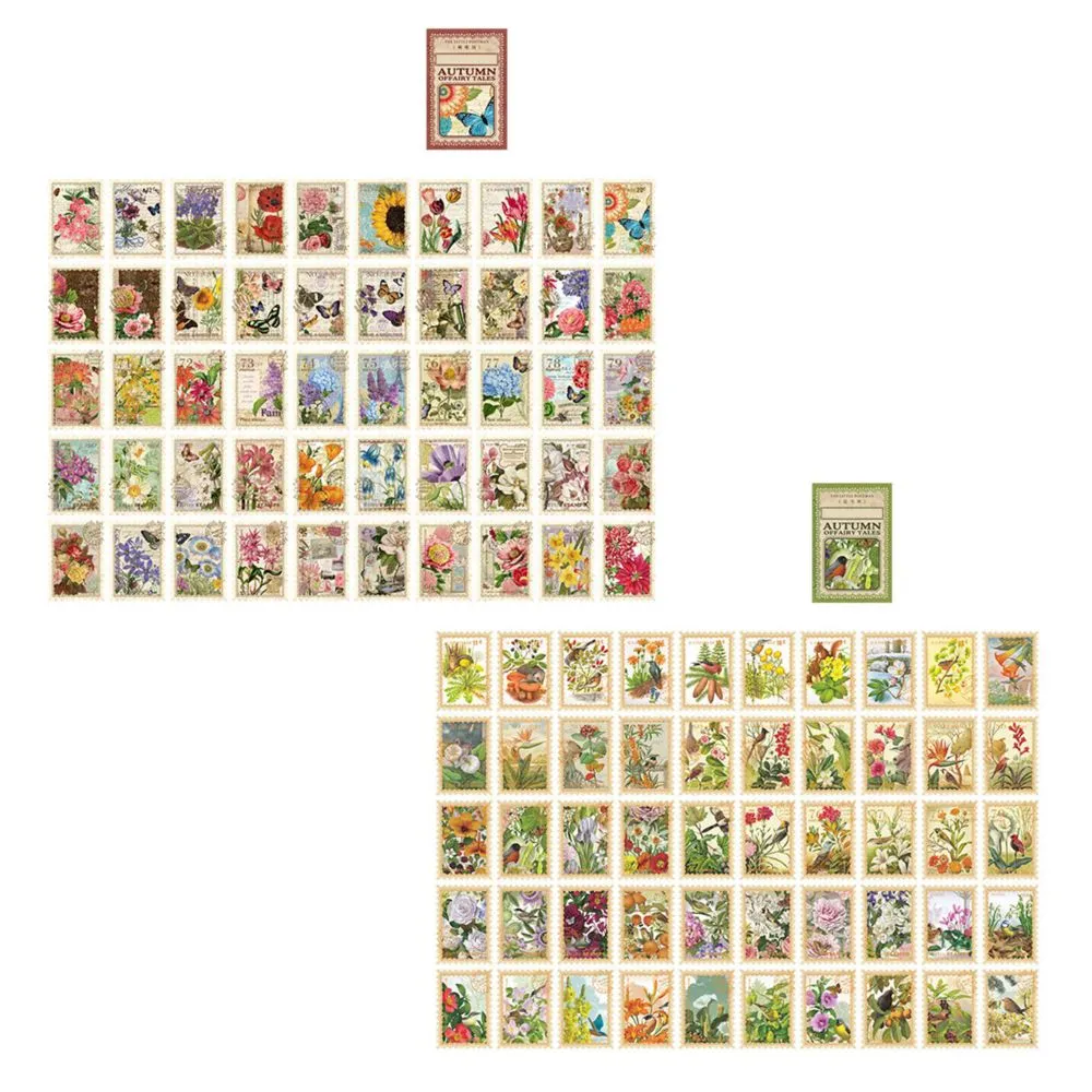 Craft Scrapbooking Stamp Stickers Vintage Decals Set of 200