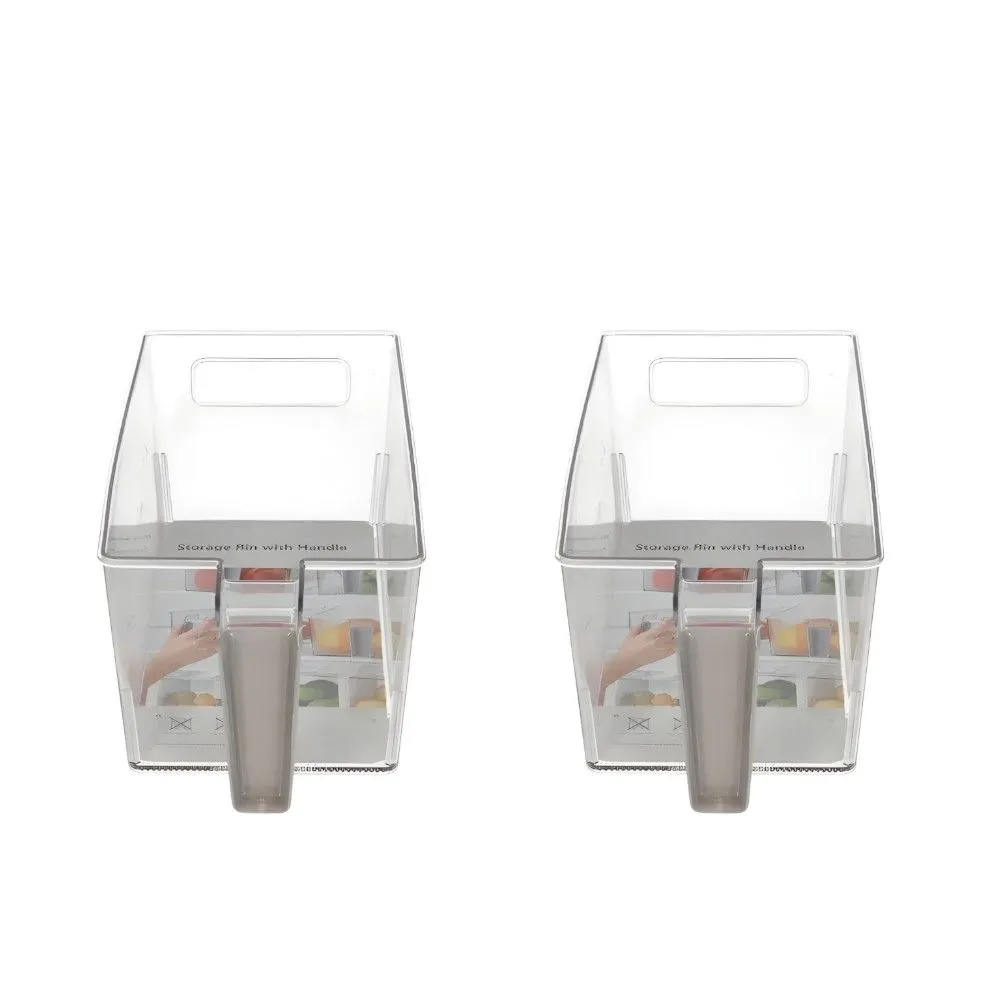 Fridge Organizer Storage Bins with Handles - 2 Piece Set 29.8cm