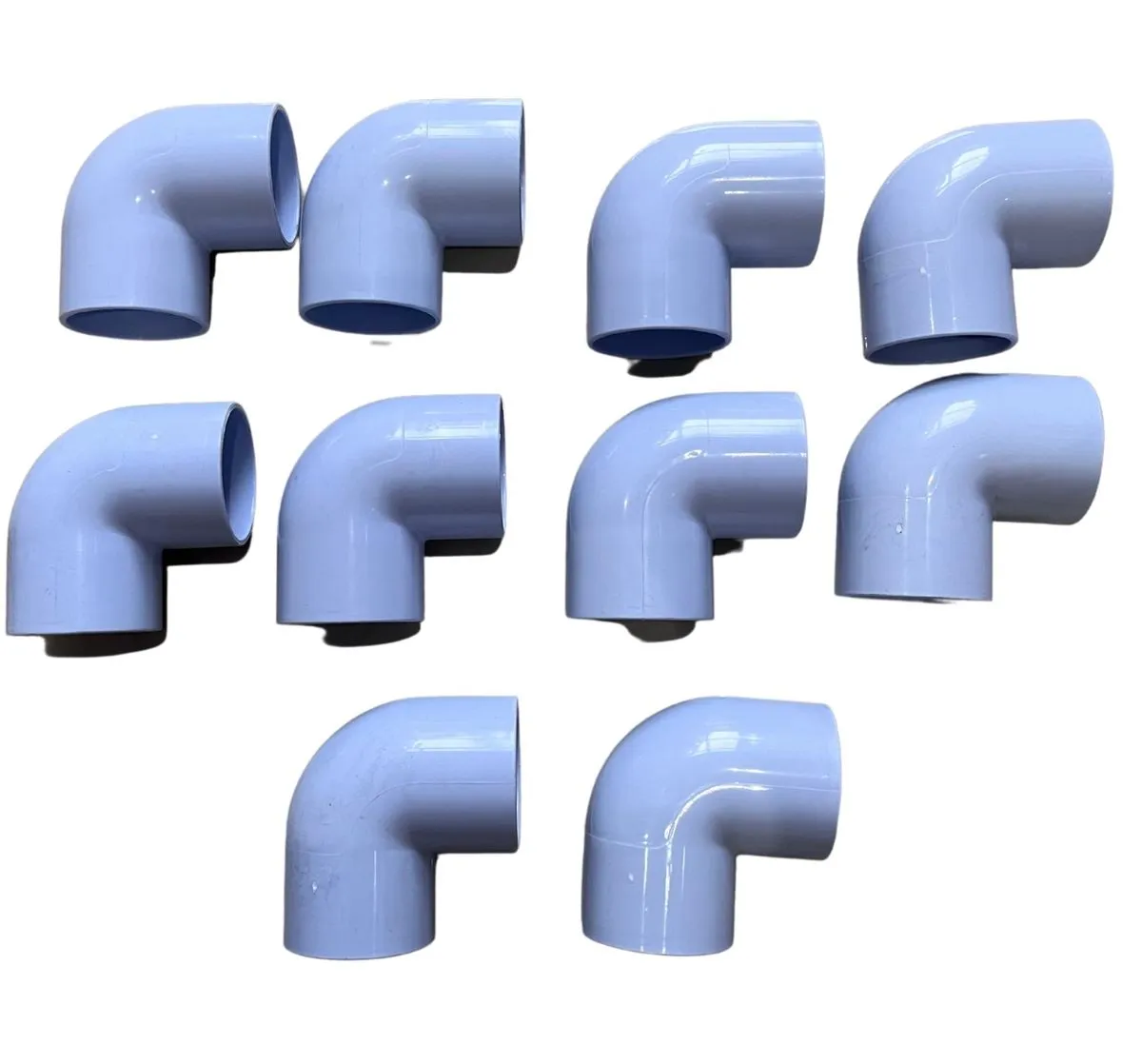 50mm PVC Swimming Pool Fitting 10 Pack - 90Deg Elbow White