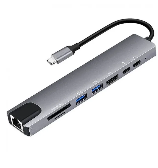 8 in 1 Type-C Multi-Functional Hub 4K HDTV for MacBook Pro and Laptops