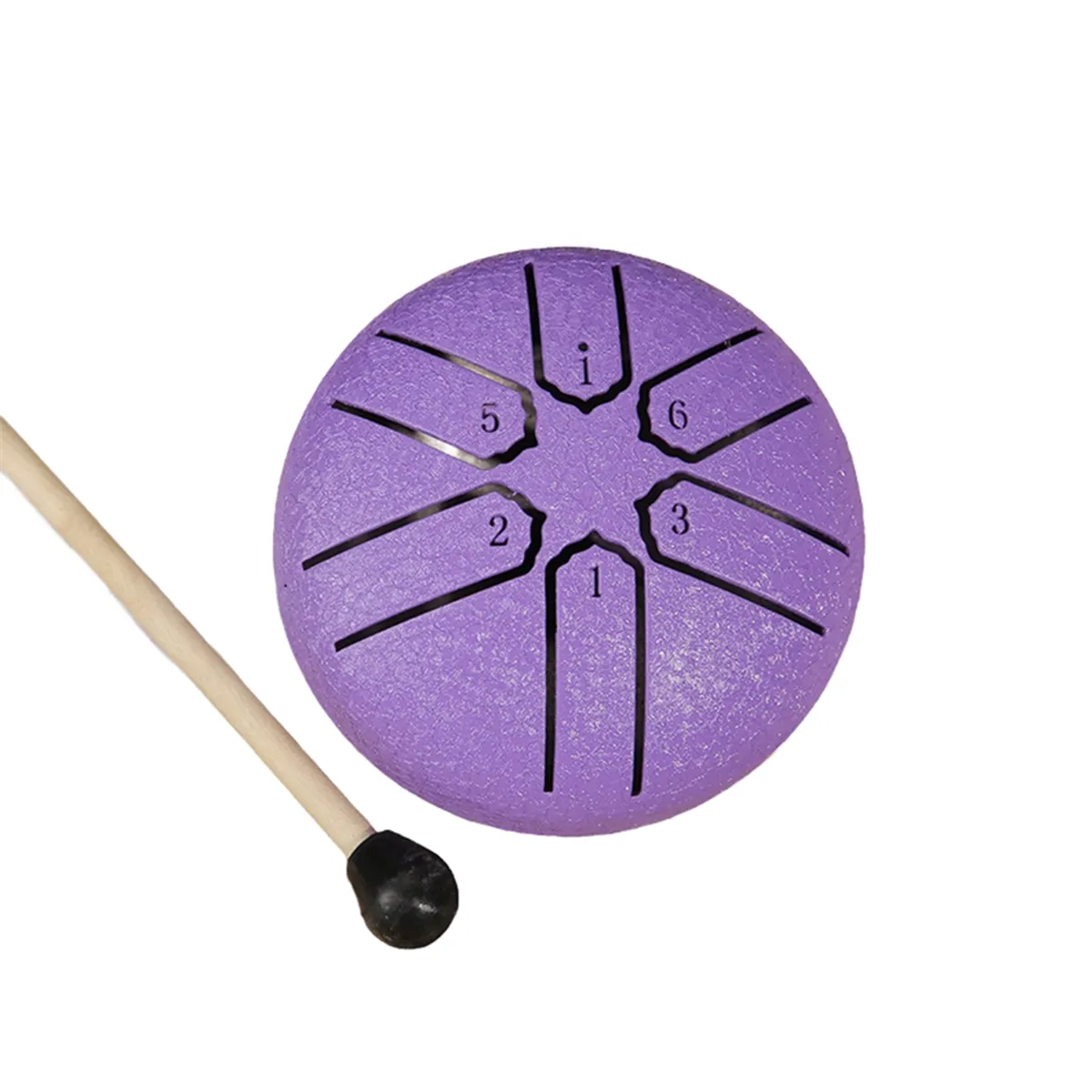 3 Inch 6-Tone Steel Tongue Drum Mini Hand Pan Drums with Drumsticks E