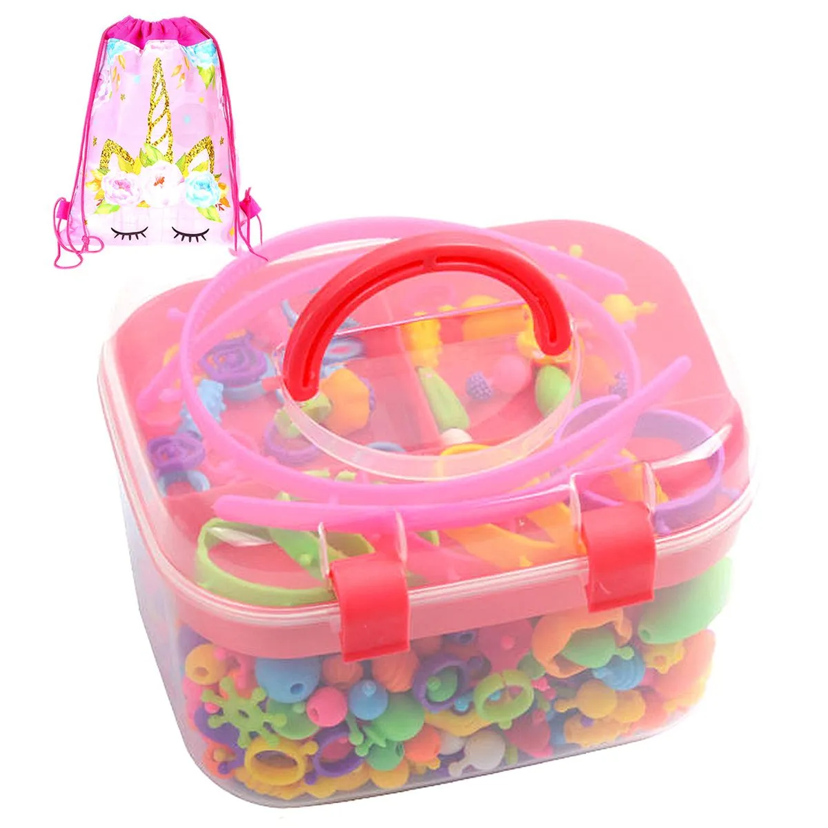 550+pcs Pop Beads Jewelry Making Kit DIY Arts Crafts Toy for Kids