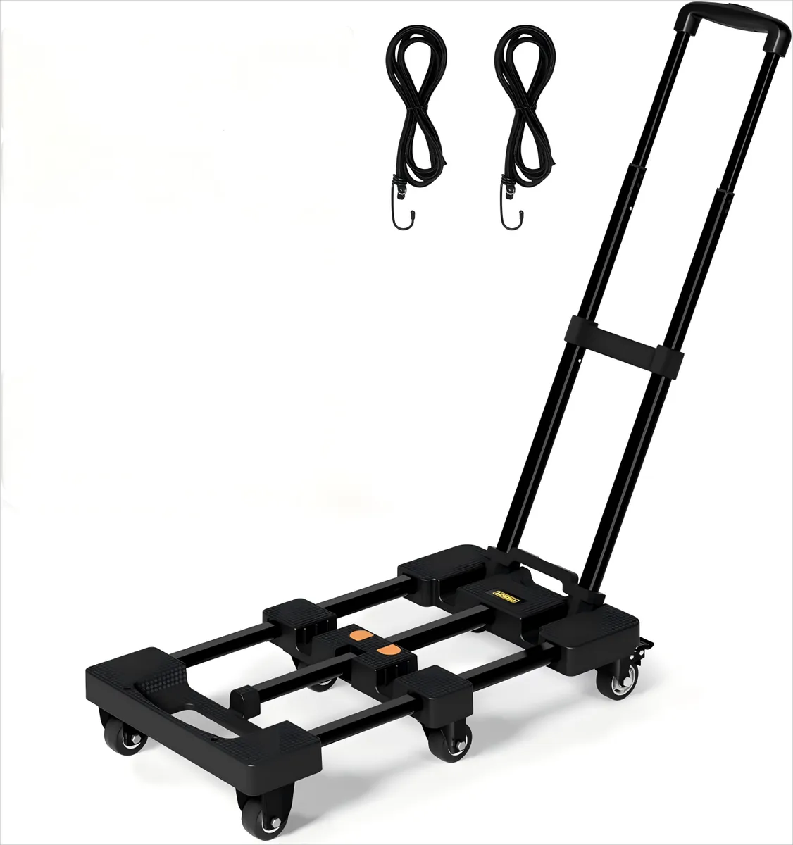 Troozy Folding Hand Truck, Hand Cart,Trolley with 6 Wheels & 2 Straps 226kg