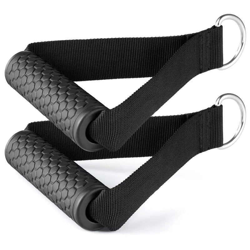Heavy Duty Resistance Band Handles: Cable Machine Attachments Exercises