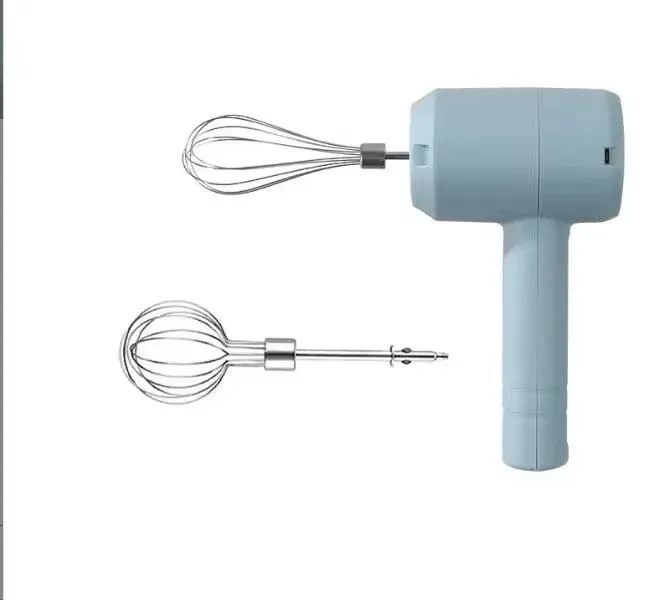 Multifunctional Manual Wireless Portable Mini USB Rechargeable Hand Mixer - Blue