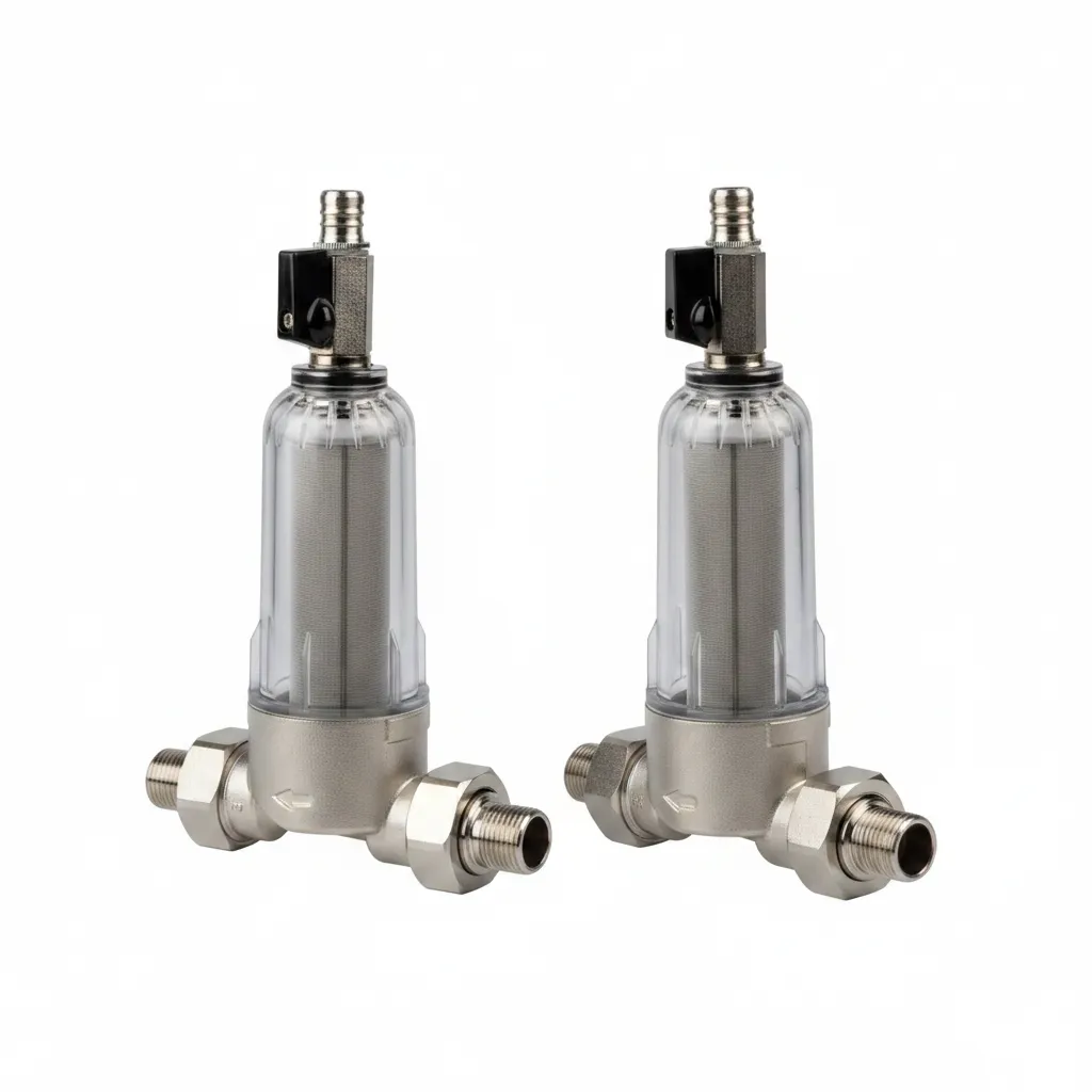 Inline Water Filter 25 mm Nickel-Plated with 40-Micron - 2 Pack