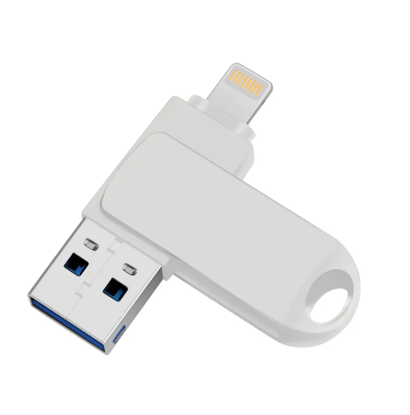 1TGB USB3.0 Pen Drive 2 in 1 U Disk for Laptops iPhone Memory Stick