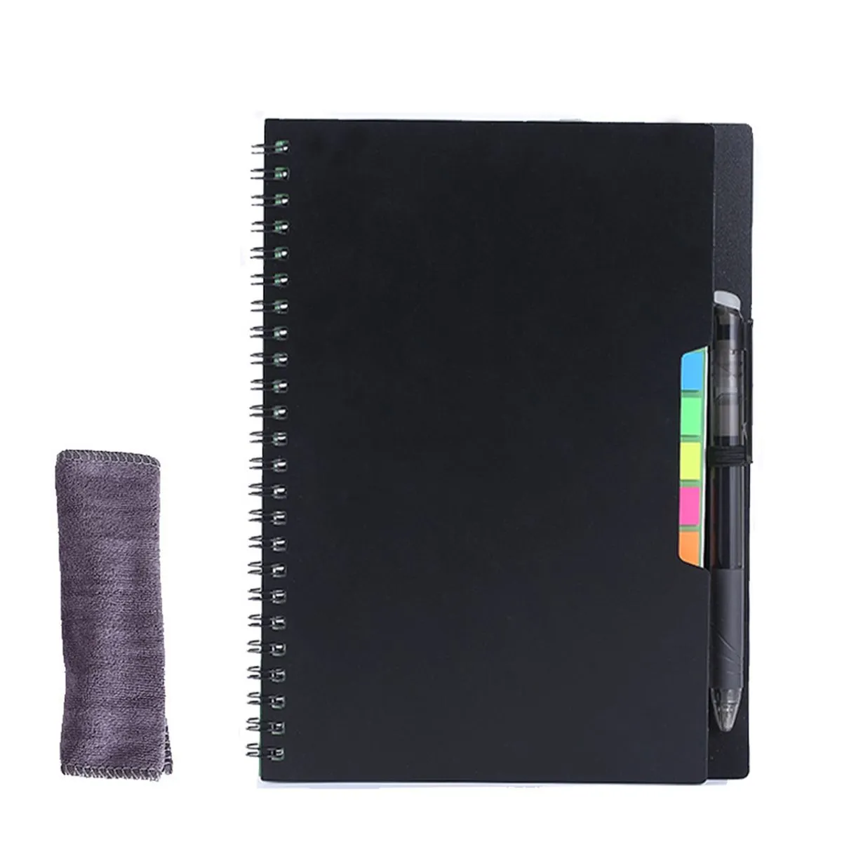 A5 Reusable Smart Notebook Planner Notebook Erasable Eco-Friendly Notepad - Black