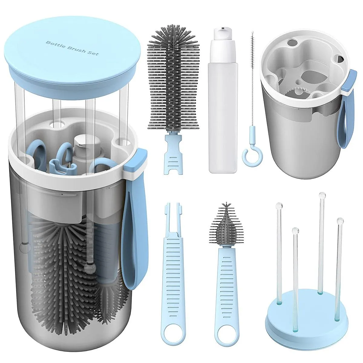 Baby Bottle Brush Set - Blue
