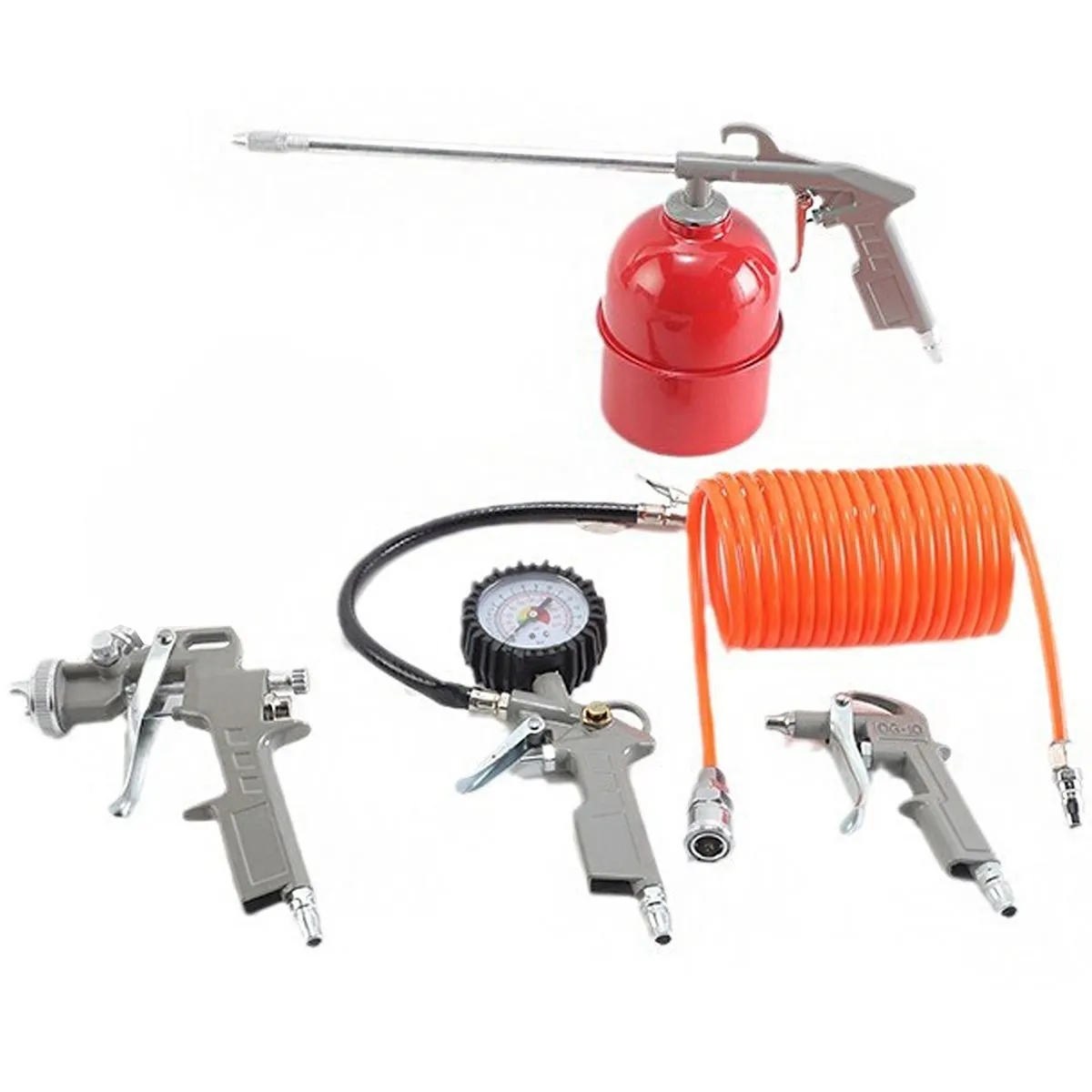 5Pcs Sprayer Paint Gun Kit Professional Pneumatic Tools Set Airbrush Kit