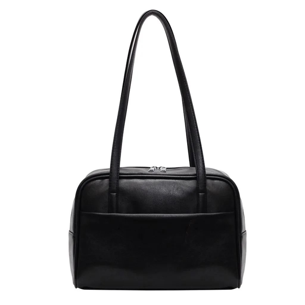 Black Large Capacity Tote Bag Shoulder Bag Crossbody