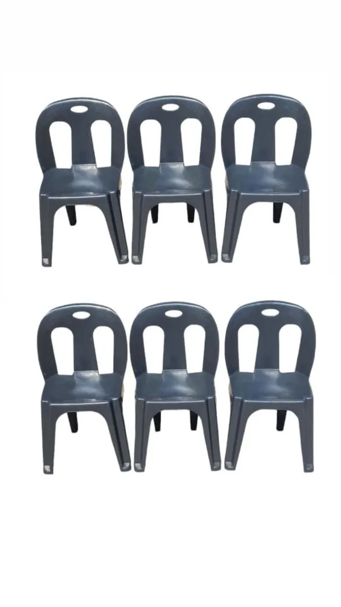 Heavy Duty Black Plastic Party Chair Set of 6