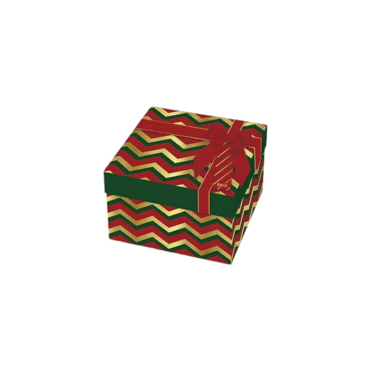 Set of 3 Preimium Striped Multi color Xmas Gift Boxes with Ribbon