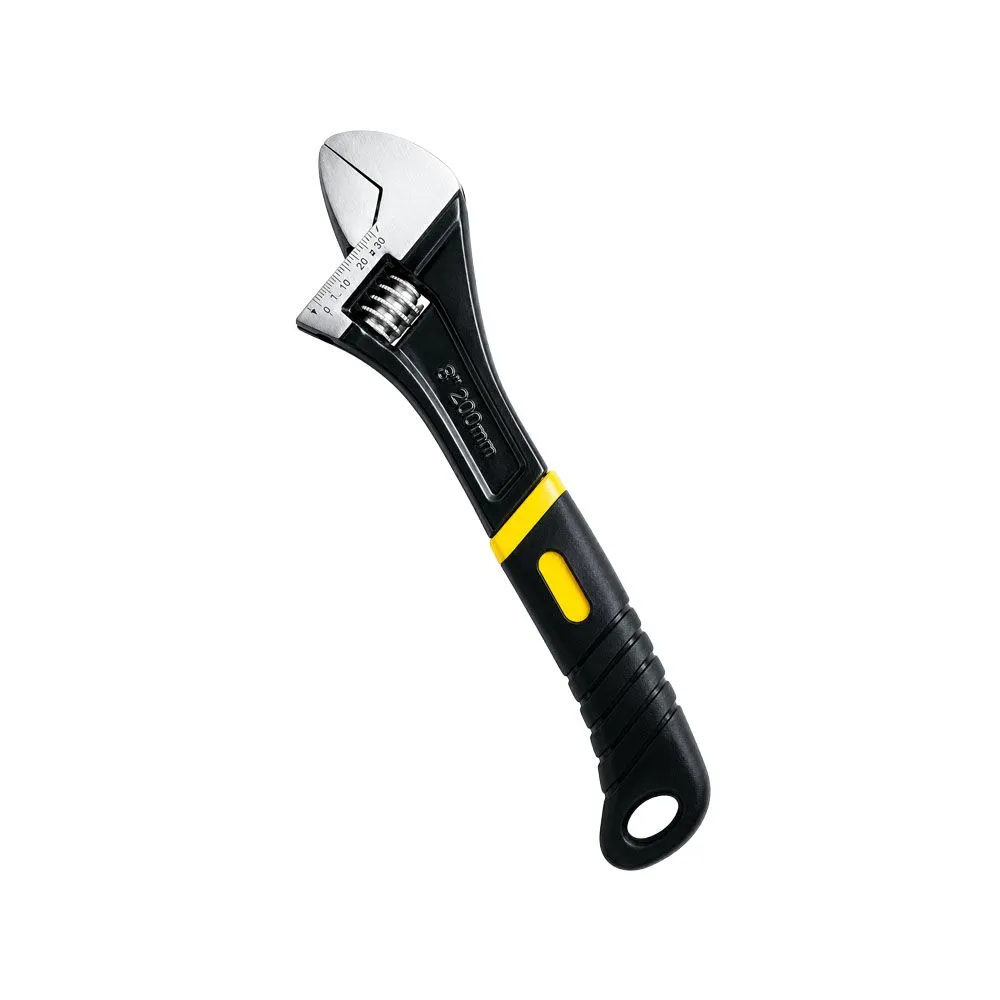 Adjustable Wrench with Powerful Grip - 8 Inch