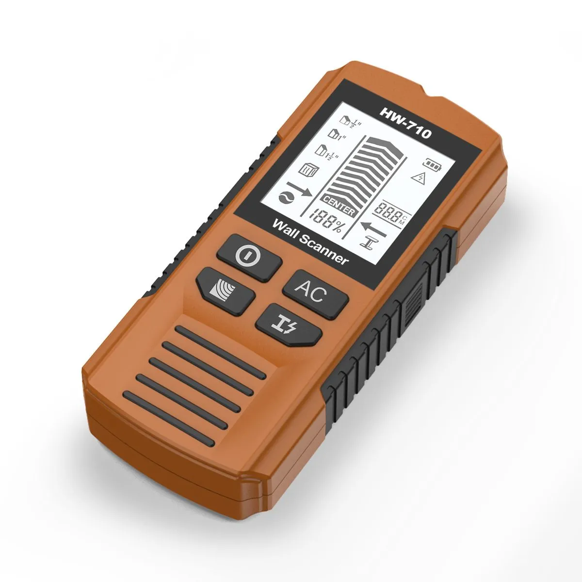 5-in-1 Multifunctional Wall Scanner and Stud Finder - Orange