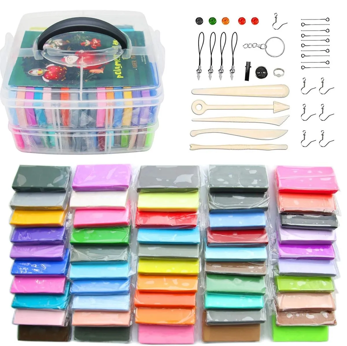 50 Colors Clay Polymer with Storage Box
