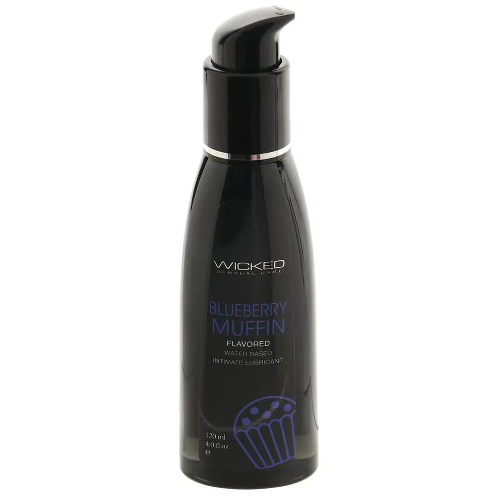 Wicked Sensual Adult Care Aqua Flavour Water Based Initimate Lubricant 2 oz - Blueberry Muffin
