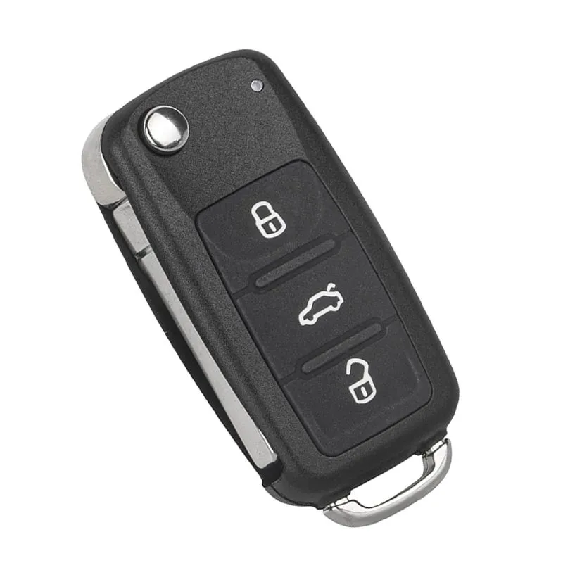 Car Key Shell 3 Buttons Compatible with VW Golf MK6 UP Polo T5 Caddy EOS