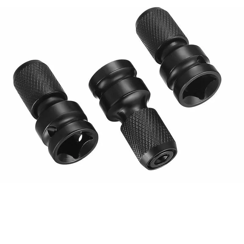 3Piece 1/2 Square to 1/4 Hex Socket Adapters, Power Tool Converter