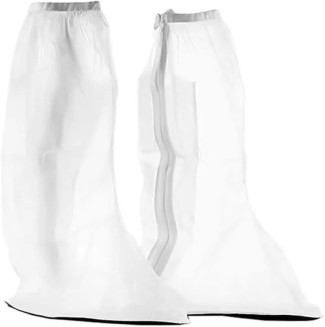 Water / Dust Proof Shoe Covers High Boots/ Reusable - 1 Pair - White - XXL