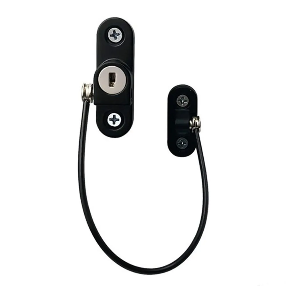 Portable Window Restrictor Window Limiters For Home and Office - Black