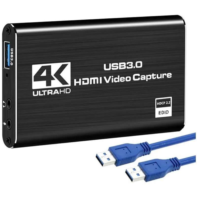 Portable 4K Capture Card USB3.0 to HDMI Video Live Streaming