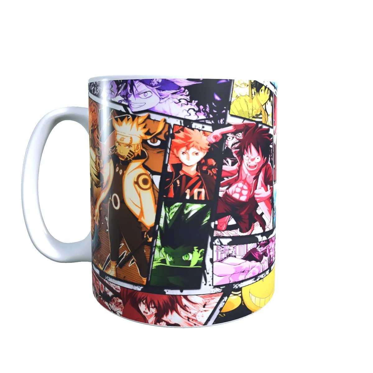 Anime Heroes Comic Blocks - Anime Themed Coffee Mug