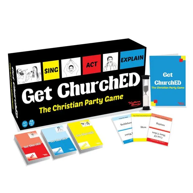 Get Churched Card Game - Sing, Act, Explain Fun Interactive Christian Games