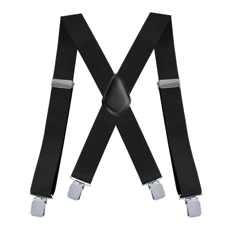 Suspenders for Men Heavy Duty,Elastic Adjustable Suspenders with Clips