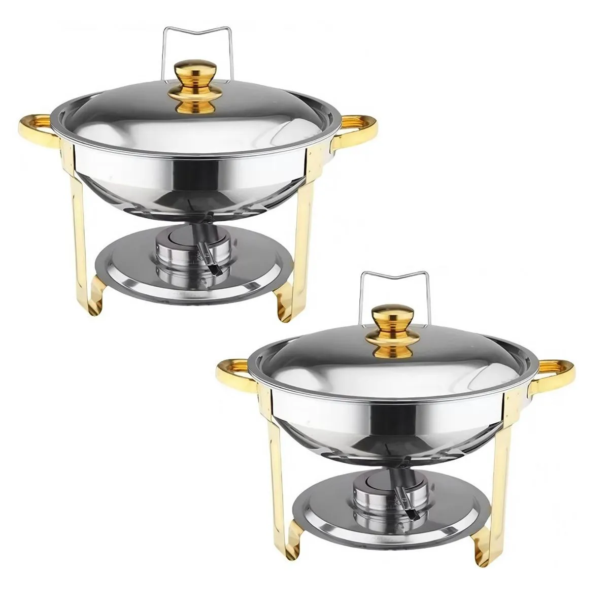 2 Pieces Alcohol-Heating Buffet Stove (Without Alcohol)