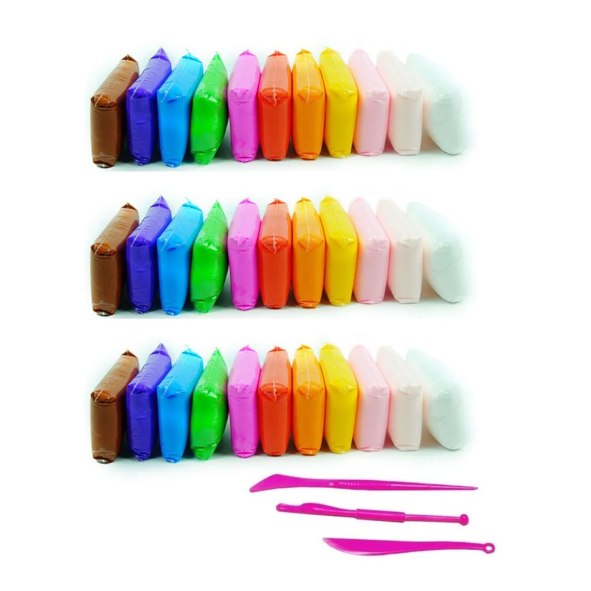 Modelling Super Light Air Crafting Clay & 3 Tools - 36 Colours