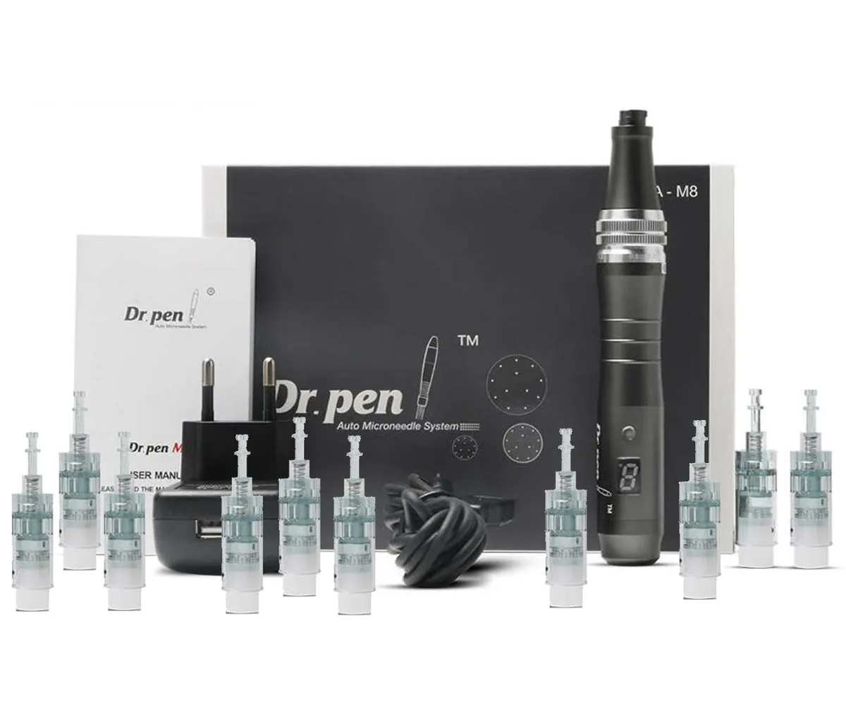 Dr Pen Ultima M8 Latest Version Wireless With 10 x 16pin Needle Cartridges